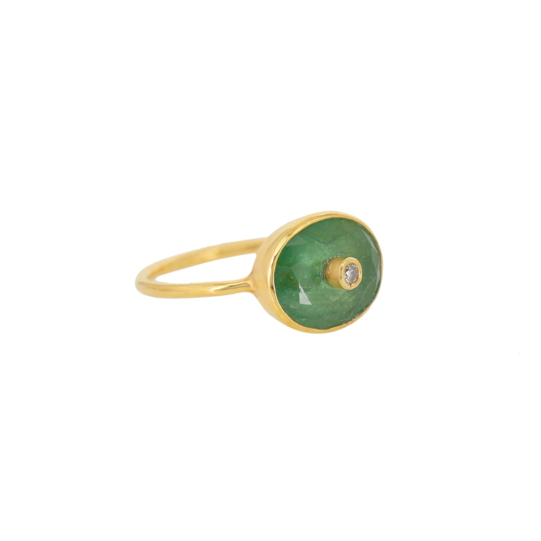 Emerald Diamond DBD Ring