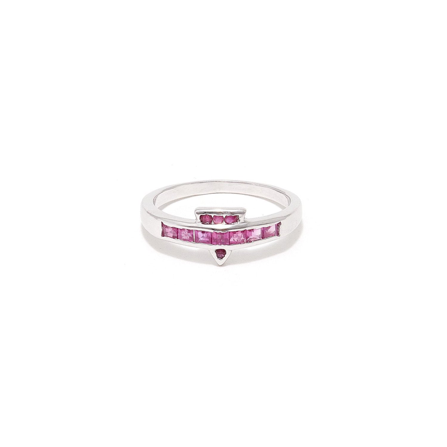 Ruby Arrow Baguette Ring