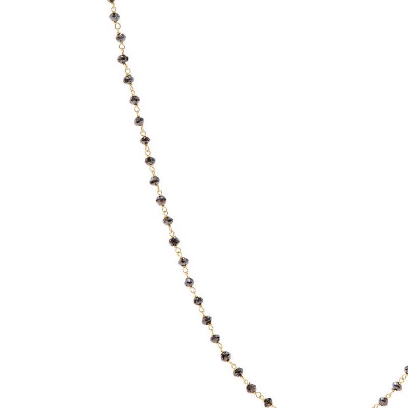 The Elizabeth Gold & Black Diamond Laxmi Pendant-Pendant-Jaipur Atelier