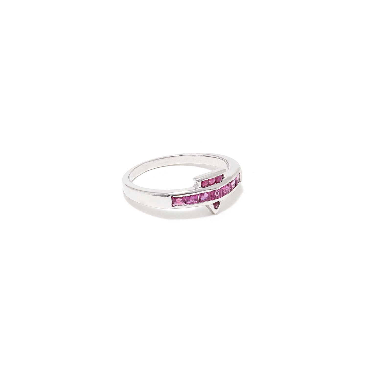 Ruby Arrow Baguette Ring-Ring-Jaipur Atelier