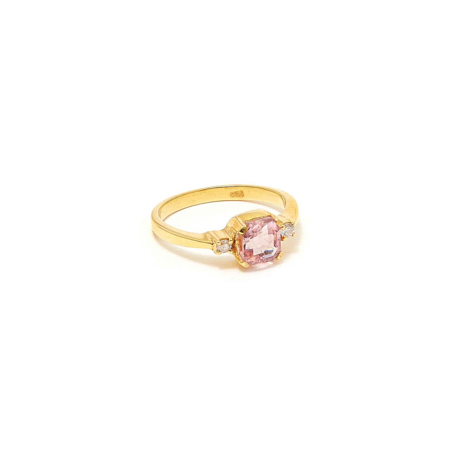 Petit Jai Pink Spinel Diamond Ring-Ring-Jaipur Atelier