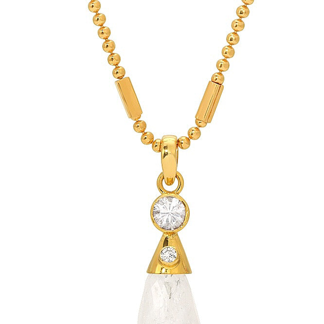 White Sapphire Diamond Winter Pendant