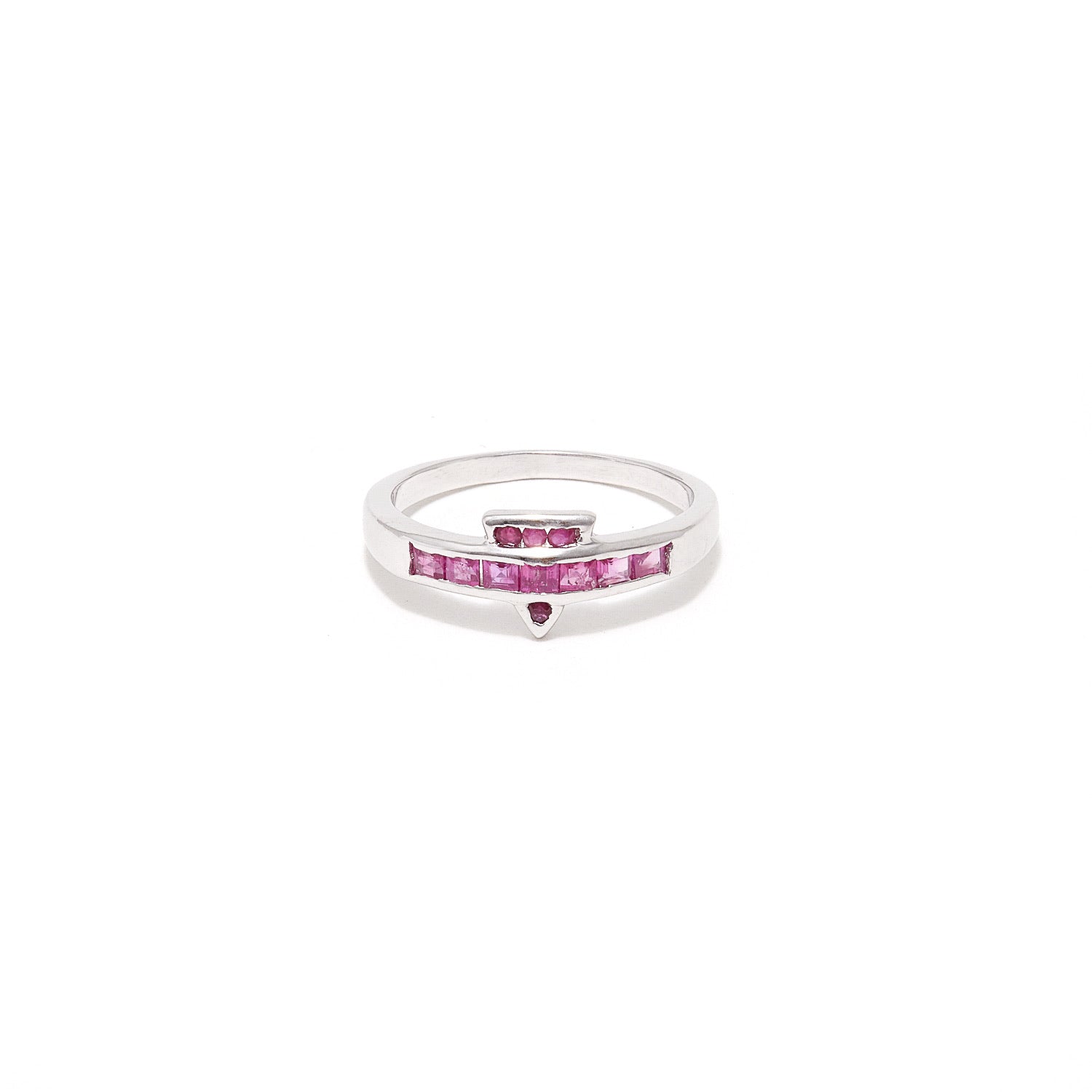Ruby Arrow Baguette Ring-Ring-Jaipur Atelier