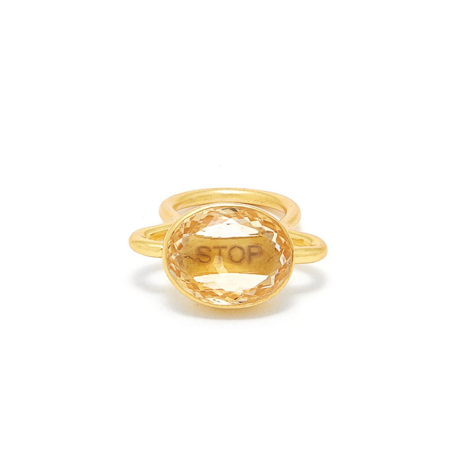 Blond Citrine Mogul Ring