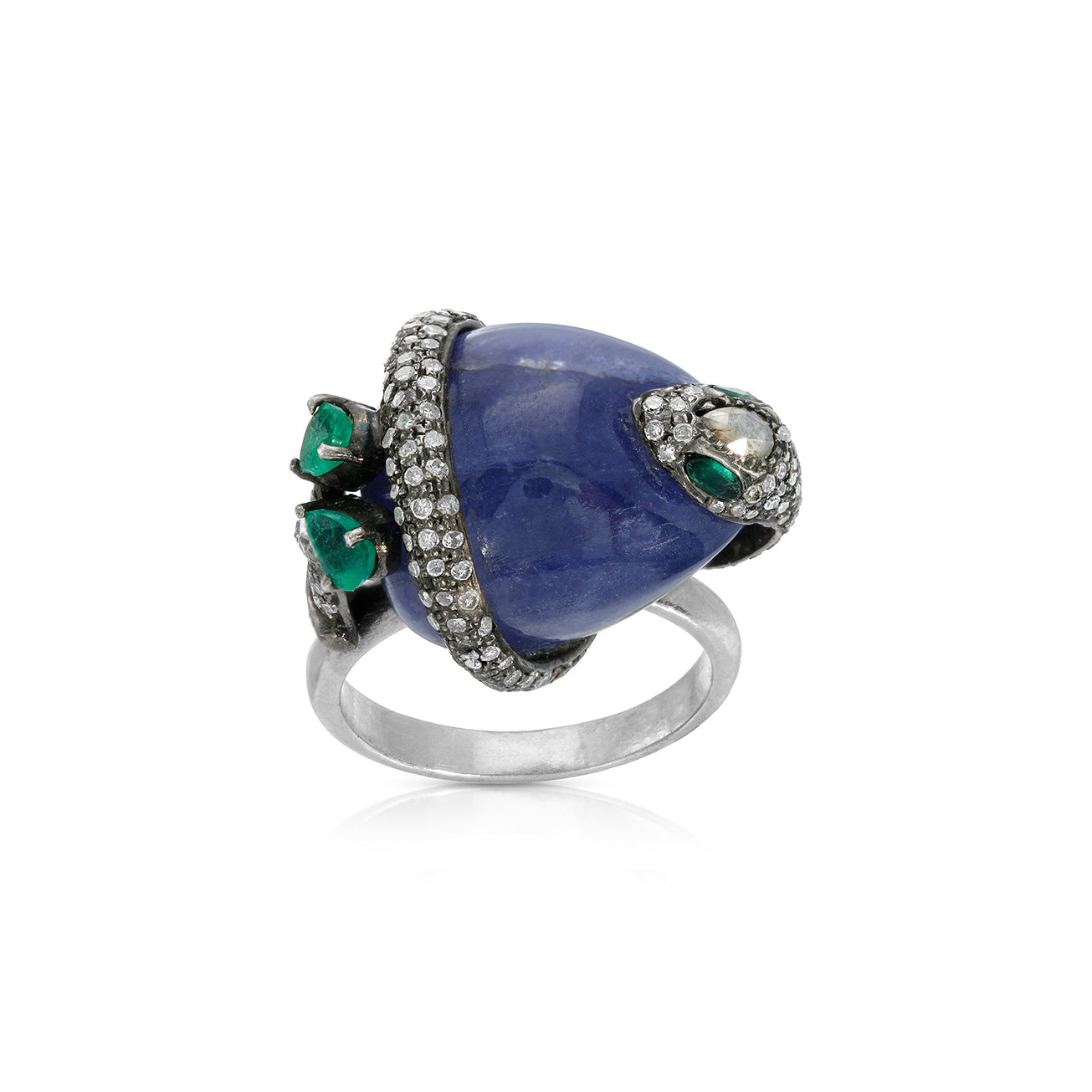 Tanzanite Diamond Serpent Ring