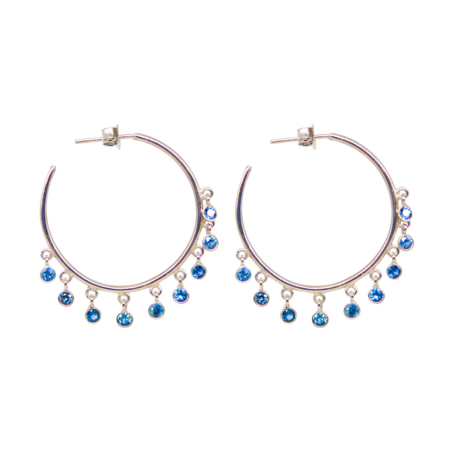 Jerry Sapphire Hoop Earrings