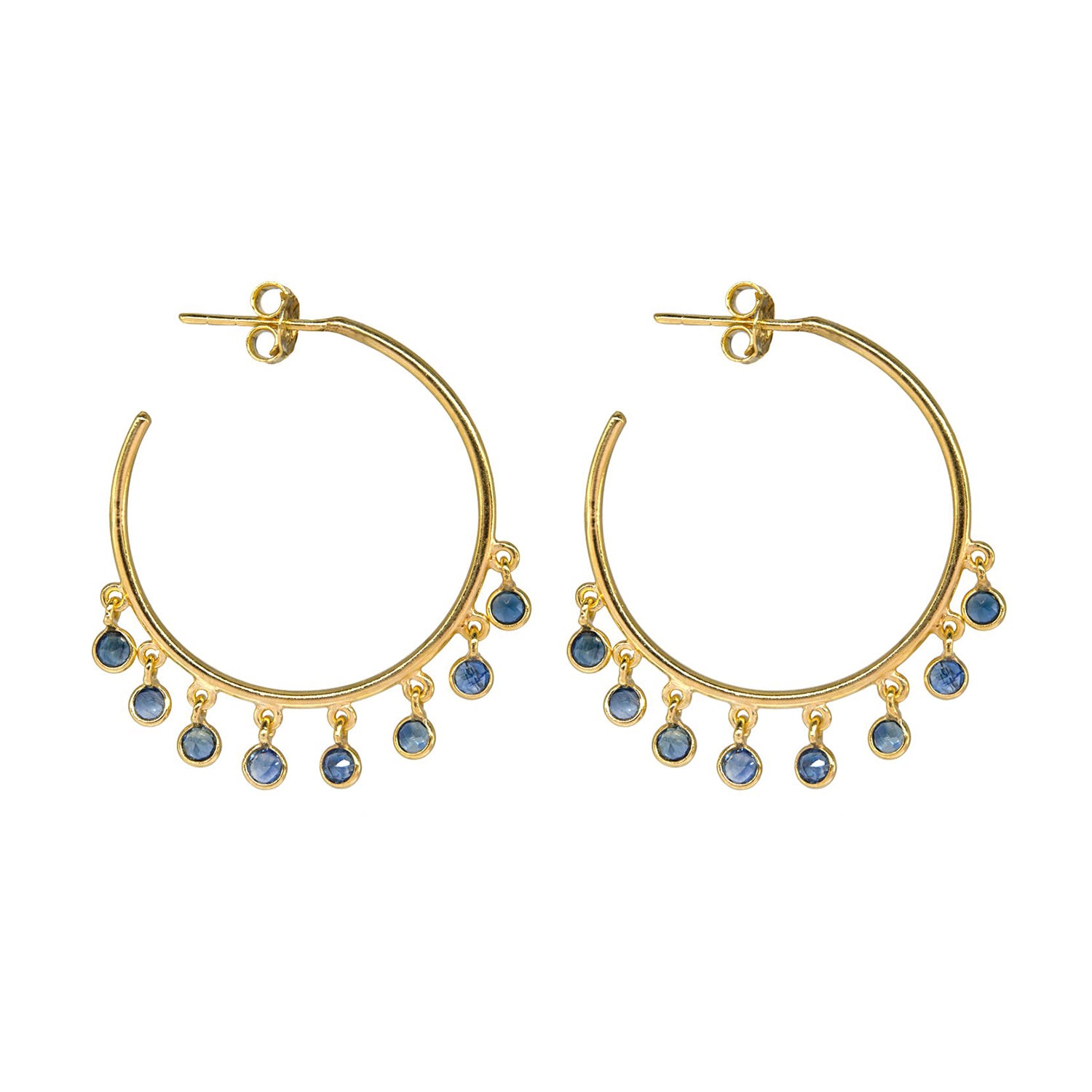 Jerry Sapphire Hoop Earrings