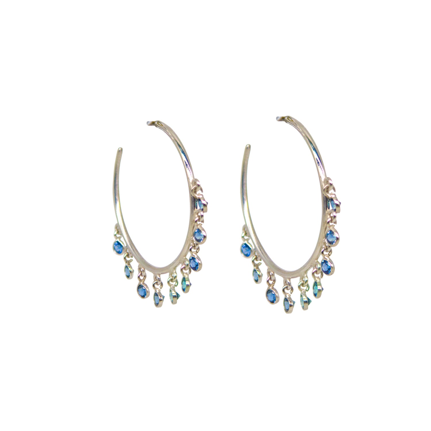 Jerry Sapphire Hoop Earrings