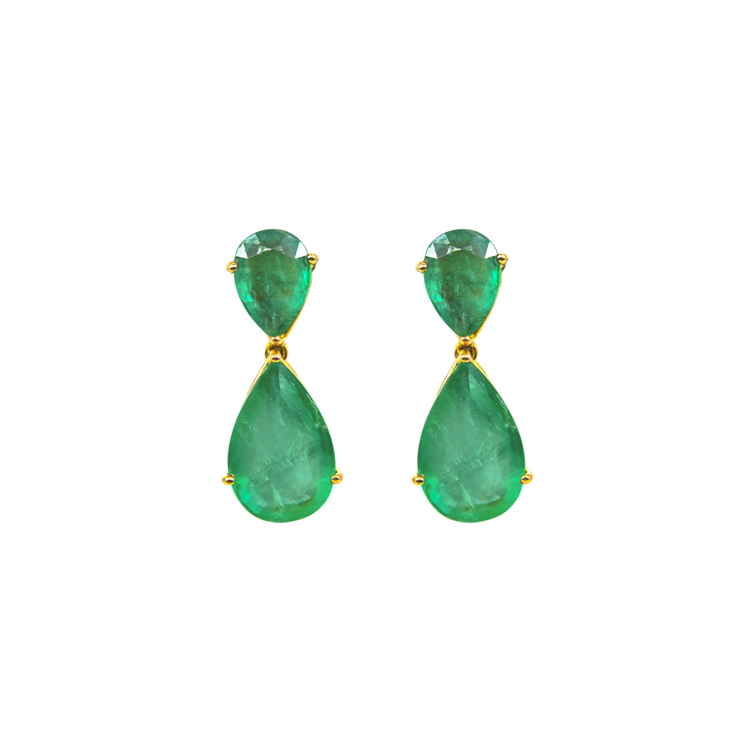 Certified Emerald Chandelier Earrings