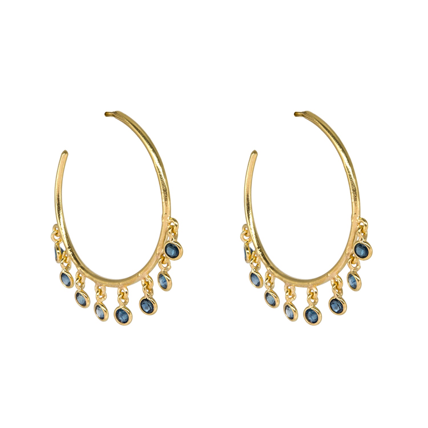 Jerry Sapphire Hoop Earrings