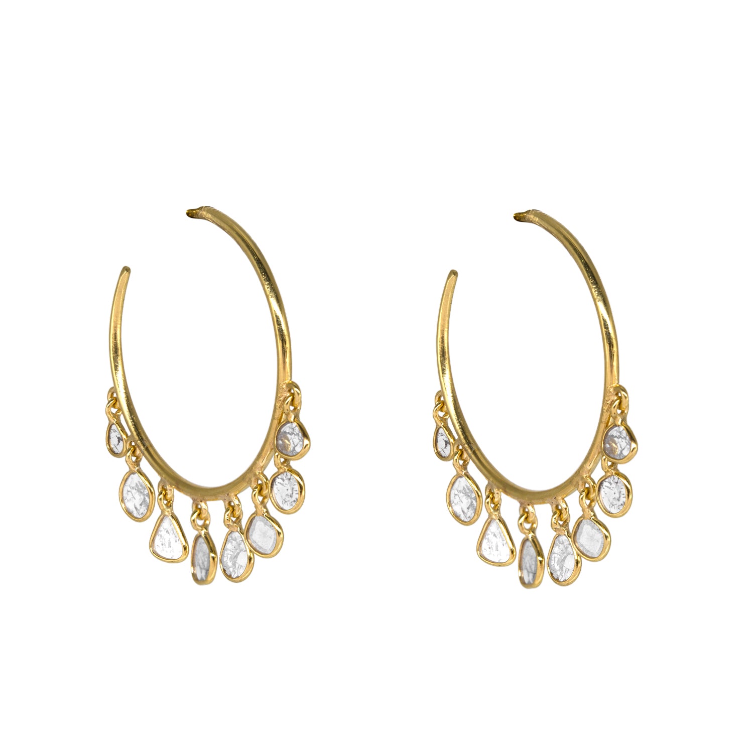 Jerry Diaphanous Diamonds Hoop Earrings