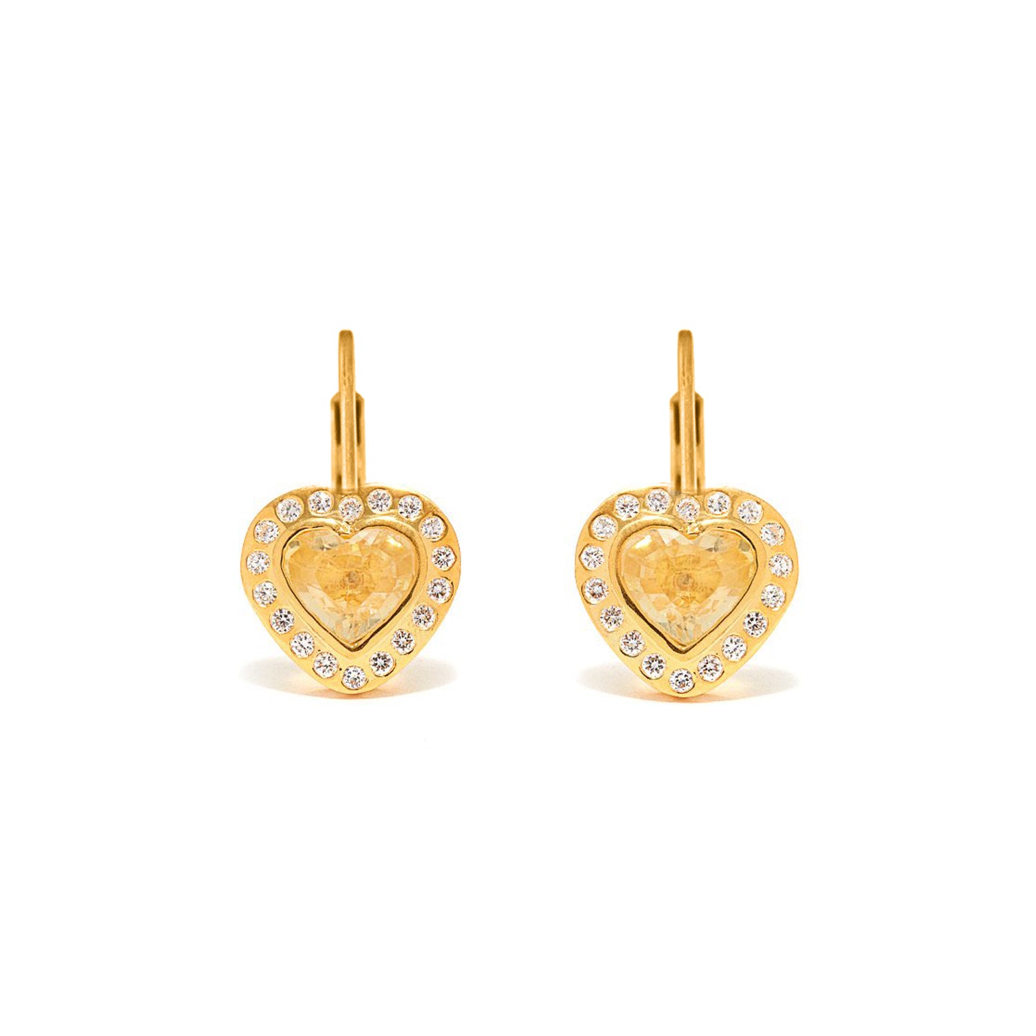 Yellow heart sale earrings