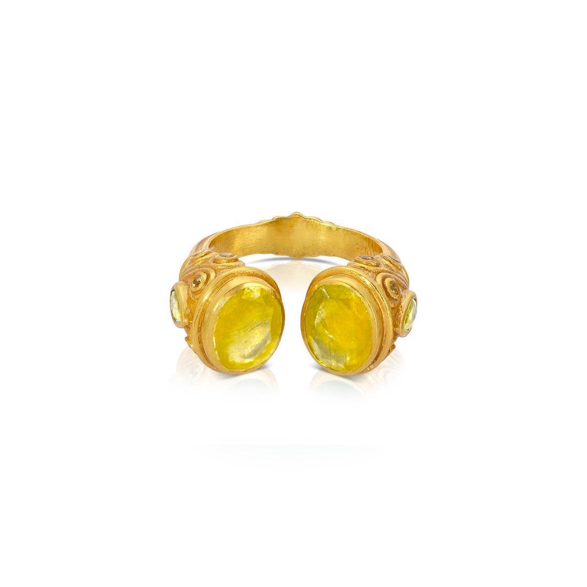 Yellow Sapphire Maharani Ring